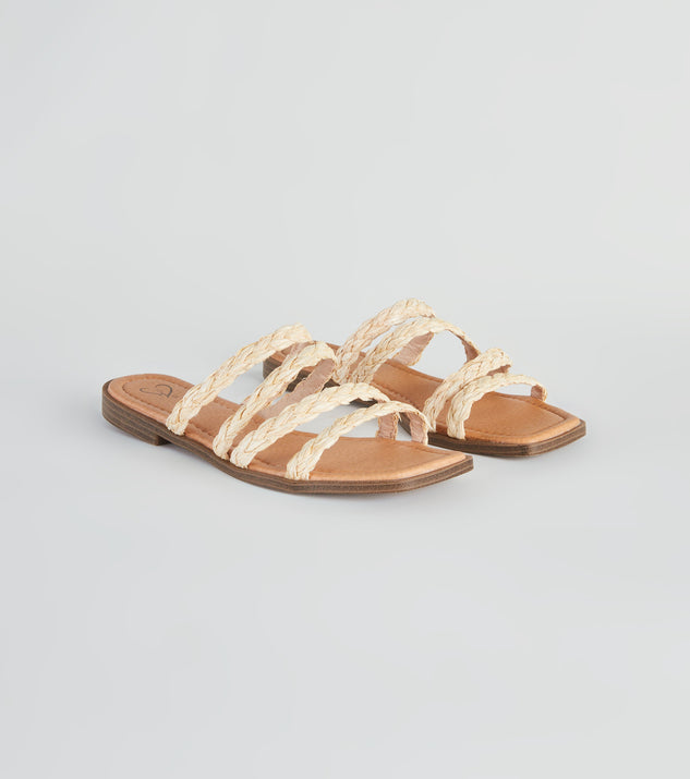 Braided Beauty Straw Strappy Flat Sandals are chic ladies' shoes to complete your best 2023 outfits. They come in a variety of trendy women's shoe styles like platforms and dressy low-heels, & are available in wide widths for better comfort.