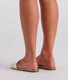 Step Out And Shine Chrome Sandals are chic ladies' shoes to complete your best 2023 outfits. They come in a variety of trendy women's shoe styles like platforms and dressy low-heels, & are available in wide widths for better comfort.