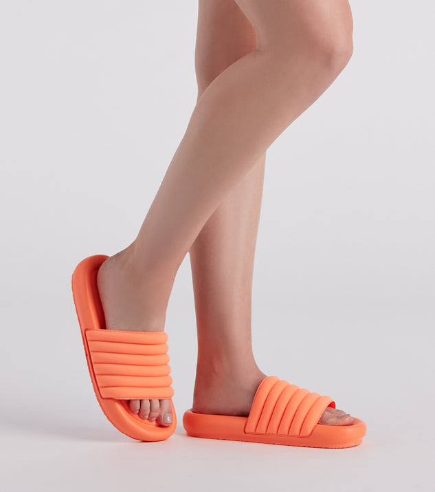 Slip Into Comfort Puff Slide Sandals are chic ladies' shoes to complete your best 2023 outfits. They come in a variety of trendy women's shoe styles like platforms and dressy low-heels, & are available in wide widths for better comfort.