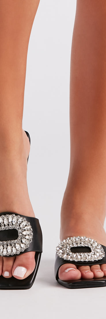 Strut Your Glam Rhinestone Flat Sandals are chic ladies' shoes to complete your best 2023 outfits. They come in a variety of trendy women's shoe styles like platforms and dressy low-heels, & are available in wide widths for better comfort.