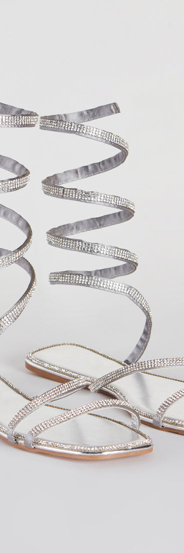 For A Spin Rhinestone Spiral Flat Sandals are chic ladies' shoes to complete your best 2023 outfits. They come in a variety of trendy women's shoe styles like platforms and dressy low-heels, & are available in wide widths for better comfort.