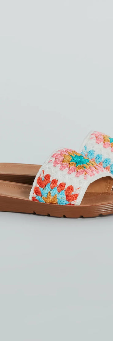Summer Mood Floral Crochet Sandals