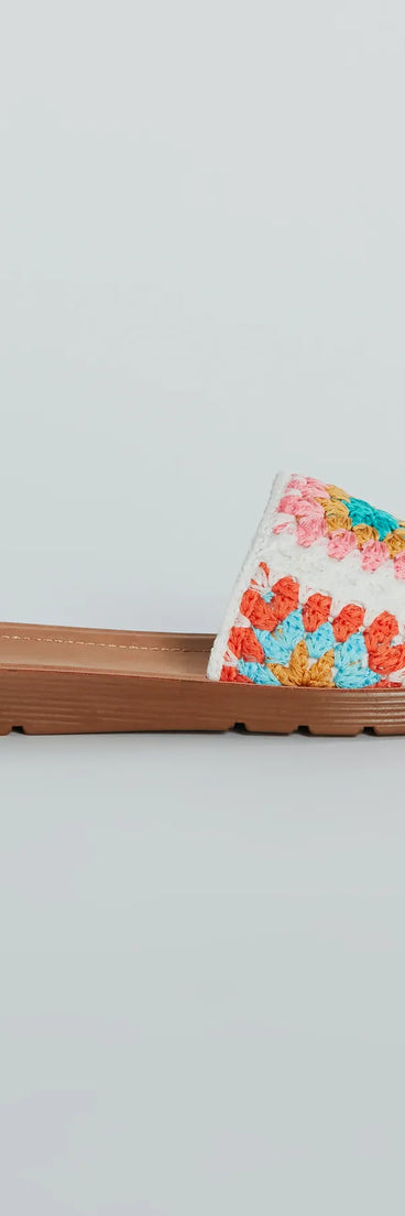 Summer Mood Floral Crochet Sandals