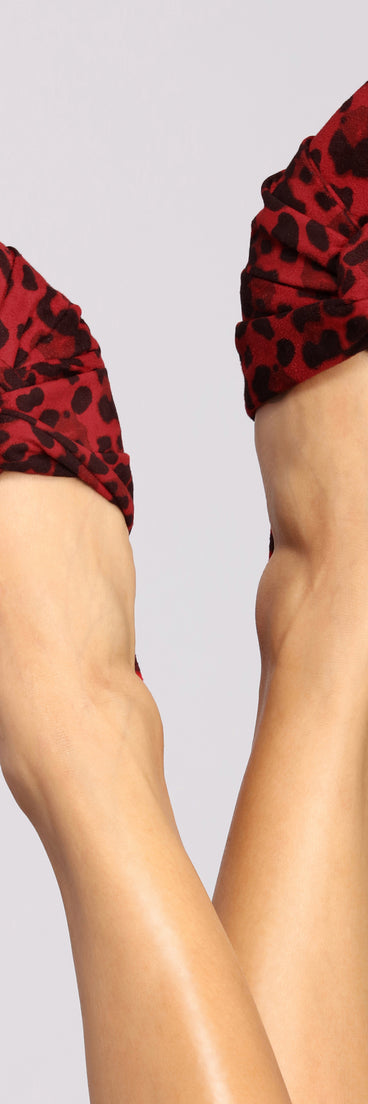 Knotted Leopard Print Mules for 2022 festival outfits, festival dress, outfits for raves, concert outfits, and/or club outfits