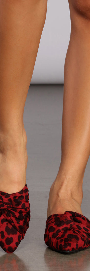 Knotted Leopard Print Mules for 2022 festival outfits, festival dress, outfits for raves, concert outfits, and/or club outfits