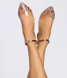 Lead The Way Rhinestone Clear Flats are chic ladies' shoes to complete your best 2023 outfits. They come in a variety of trendy women's shoe styles like platforms and dressy low-heels, & are available in wide widths for better comfort.