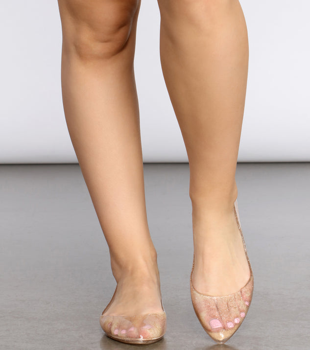 Simply Sweet Clear Pointed Flats Windsor