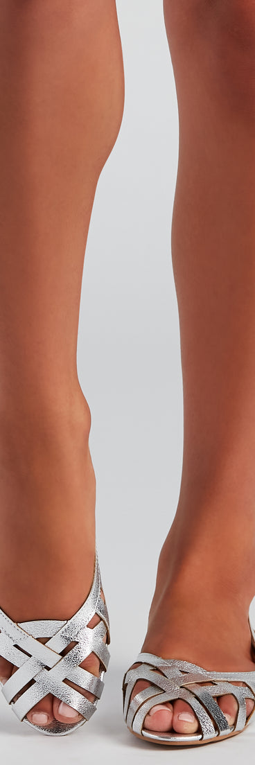 Glitzy Metallic Cutout Flats are chic ladies' shoes to complete your best 2023 outfits. They come in a variety of trendy women's shoe styles like platforms and dressy low-heels, & are available in wide widths for better comfort.