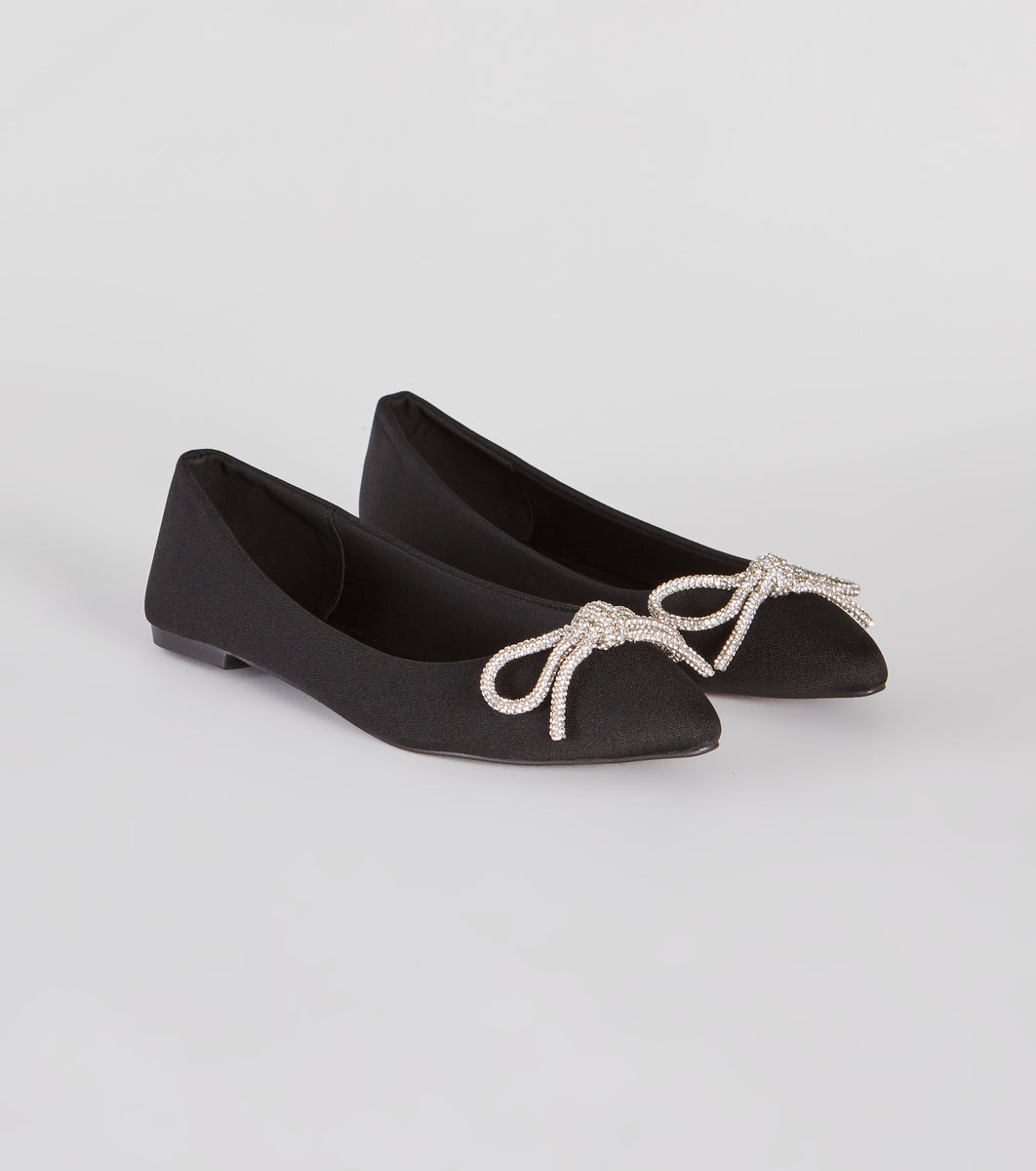 Violeta Rhinestone Fishnet Ballet Flats