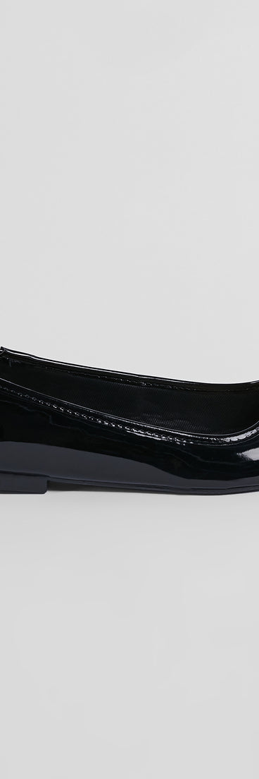 Polished Style Patent Leather Ballet Flats