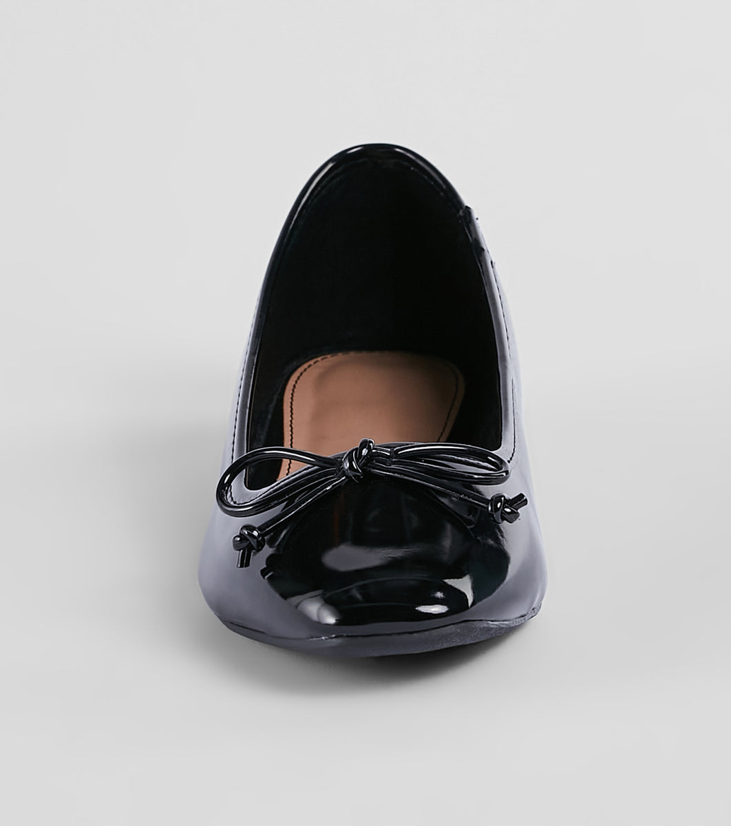 Polished Style Patent Leather Ballet Flats