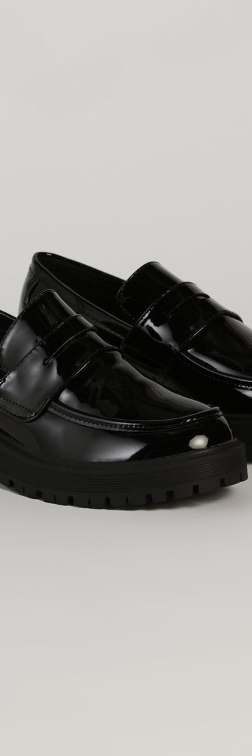 Breaking Routine Patent Leather Lug Loafers