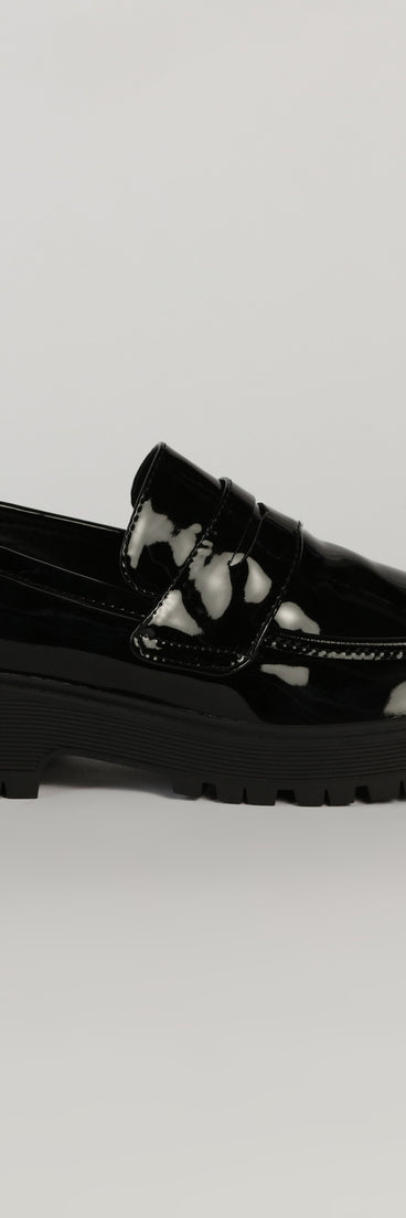 Breaking Routine Patent Leather Lug Loafers
