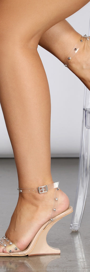 Azalea Wang Studded Wedges