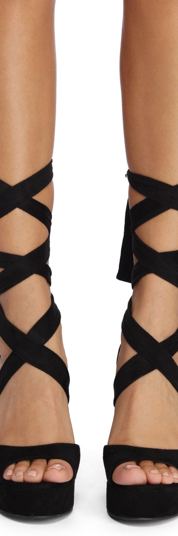 Faux Suede Sophistication Wedge Heels