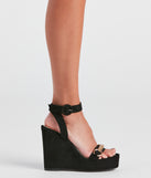 Edgy Links Wrap Platform Wedges are chic ladies' shoes to complete your best 2023 outfits. They come in a variety of trendy women's shoe styles like platforms and dressy low-heels, & are available in wide widths for better comfort.