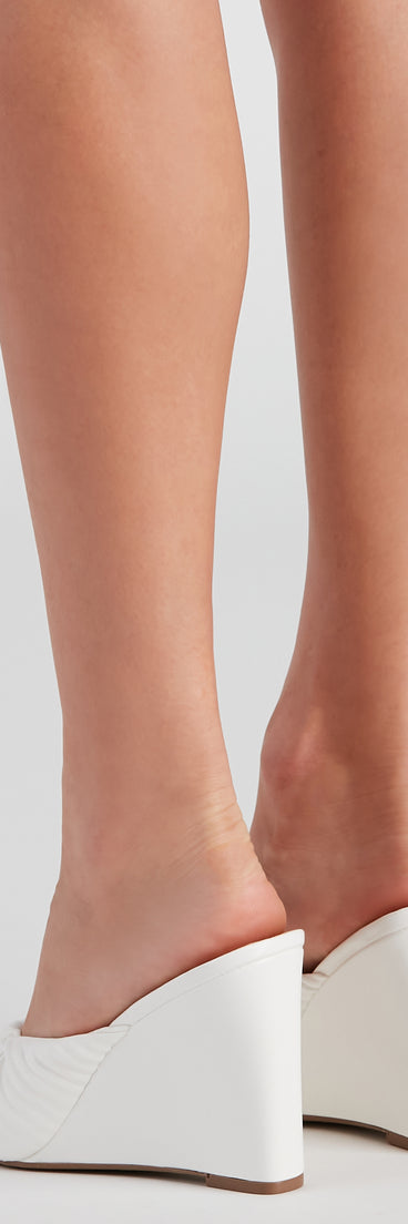Pleat Treat Square Toe Wedges are chic ladies' shoes to complete your best 2023 outfits. They come in a variety of trendy women's shoe styles like platforms and dressy low-heels, & are available in wide widths for better comfort.