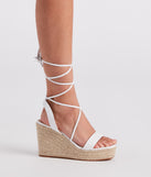 Spring Step Espadrille Lace-Up Wedges is a trendy pick to create 2023 concert outfits, festival dresses, outfits for raves, or to complete your best party outfits or clubwear!