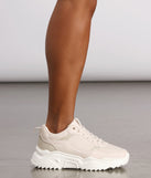 Lace-Up Textured Chunky Sneakers are chic ladies' shoes to complete your best 2023 outfits. They come in a variety of trendy women's shoe styles like platforms and dressy low-heels, & are available in wide widths for better comfort.