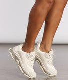 Clear Two Tone Chunky Sneakers are chic ladies' shoes to complete your best 2023 outfits. They come in a variety of trendy women's shoe styles like platforms and dressy low-heels, & are available in wide widths for better comfort.