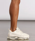Clear Two Tone Chunky Sneakers are chic ladies' shoes to complete your best 2023 outfits. They come in a variety of trendy women's shoe styles like platforms and dressy low-heels, & are available in wide widths for better comfort.
