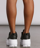 Extra High Textured Platform Chunky Sneakers are chic ladies' shoes to complete your best 2023 outfits. They come in a variety of trendy women's shoe styles like platforms and dressy low-heels, & are available in wide widths for better comfort.