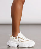Holographic And Zipper Chunky Sneakers are chic ladies' shoes to complete your best 2023 outfits. They come in a variety of trendy women's shoe styles like platforms and dressy low-heels, & are available in wide widths for better comfort.