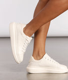 Basic Lace-Up Platform Sneakers are chic ladies' shoes to complete your best 2023 outfits. They come in a variety of trendy women's shoe styles like platforms and dressy low-heels, & are available in wide widths for better comfort.