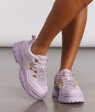 Pop of Glam Chunky Bungee Lace Sneakers are chic ladies' shoes to complete your best 2023 outfits. They come in a variety of trendy women's shoe styles like platforms and dressy low-heels, & are available in wide widths for better comfort.