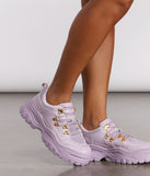 Pop of Glam Chunky Bungee Lace Sneakers are chic ladies' shoes to complete your best 2023 outfits. They come in a variety of trendy women's shoe styles like platforms and dressy low-heels, & are available in wide widths for better comfort.