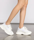 All White Chunky Lace Up Sneakers are chic ladies' shoes to complete your best 2023 outfits. They come in a variety of trendy women's shoe styles like platforms and dressy low-heels, & are available in wide widths for better comfort.