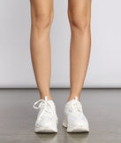 All White Chunky Lace Up Sneakers are chic ladies' shoes to complete your best 2023 outfits. They come in a variety of trendy women's shoe styles like platforms and dressy low-heels, & are available in wide widths for better comfort.