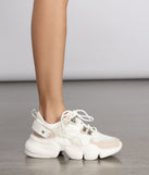 Game On Bungee Lace Chunky Sneakers are chic ladies' shoes to complete your best 2023 outfits. They come in a variety of trendy women's shoe styles like platforms and dressy low-heels, & are available in wide widths for better comfort.