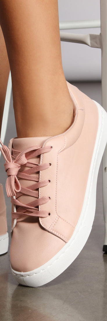 Such A Chic Vibe Faux Leather Sneakers are chic ladies' shoes to complete your best 2023 outfits. They come in a variety of trendy women's shoe styles like platforms and dressy low-heels, & are available in wide widths for better comfort.