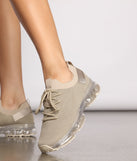 In the Clear Knit Sneakers are chic ladies' shoes to complete your best 2023 outfits. They come in a variety of trendy women's shoe styles like platforms and dressy low-heels, & are available in wide widths for better comfort.