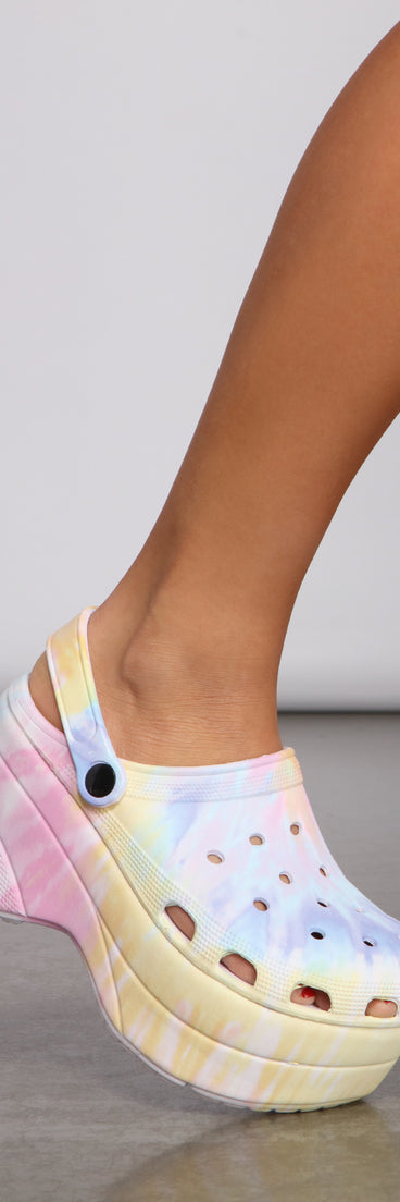 Tie Dye Slip On Foam Shoes are chic ladies' shoes to complete your best 2023 outfits. They come in a variety of trendy women's shoe styles like platforms and dressy low-heels, & are available in wide widths for better comfort.