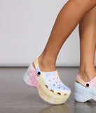Tie Dye Slip On Foam Shoes are chic ladies' shoes to complete your best 2023 outfits. They come in a variety of trendy women's shoe styles like platforms and dressy low-heels, & are available in wide widths for better comfort.
