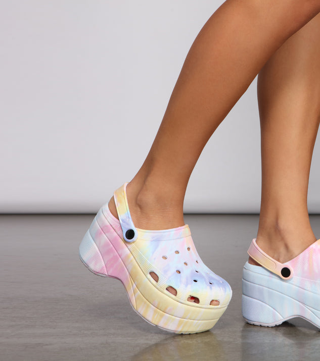 Tie Dye Slip On Foam Shoes are chic ladies' shoes to complete your best 2023 outfits. They come in a variety of trendy women's shoe styles like platforms and dressy low-heels, & are available in wide widths for better comfort.
