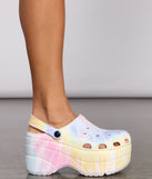 Tie Dye Slip On Foam Shoes are chic ladies' shoes to complete your best 2023 outfits. They come in a variety of trendy women's shoe styles like platforms and dressy low-heels, & are available in wide widths for better comfort.
