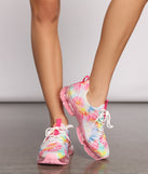 Keep It Trendy Tie Dye Sneakers are chic ladies' shoes to complete your best 2023 outfits. They come in a variety of trendy women's shoe styles like platforms and dressy low-heels, & are available in wide widths for better comfort.