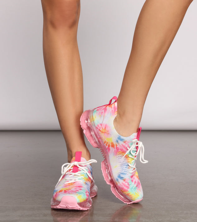 Keep It Trendy Tie Dye Sneakers are chic ladies' shoes to complete your best 2023 outfits. They come in a variety of trendy women's shoe styles like platforms and dressy low-heels, & are available in wide widths for better comfort.