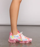 Keep It Trendy Tie Dye Sneakers are chic ladies' shoes to complete your best 2023 outfits. They come in a variety of trendy women's shoe styles like platforms and dressy low-heels, & are available in wide widths for better comfort.