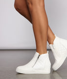 Feeling Fancy Quilted Faux Leather Sneakers are chic ladies' shoes to complete your best 2023 outfits. They come in a variety of trendy women's shoe styles like platforms and dressy low-heels, & are available in wide widths for better comfort.