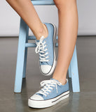 Classic Denim Low-Top Sneakers are chic ladies' shoes to complete your best 2023 outfits. They come in a variety of trendy women's shoe styles like platforms and dressy low-heels, & are available in wide widths for better comfort.