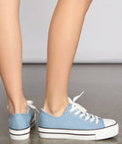 Classic Denim Low-Top Sneakers are chic ladies' shoes to complete your best 2023 outfits. They come in a variety of trendy women's shoe styles like platforms and dressy low-heels, & are available in wide widths for better comfort.