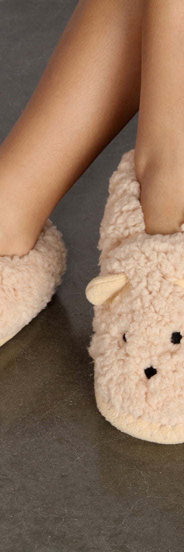 Teddy Bear Sherpa Sock Slippers