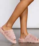 Dazzle On Rhinestone Faux Fur Slides are chic ladies' shoes to complete your best 2023 outfits. They come in a variety of trendy women's shoe styles like platforms and dressy low-heels, & are available in wide widths for better comfort.
