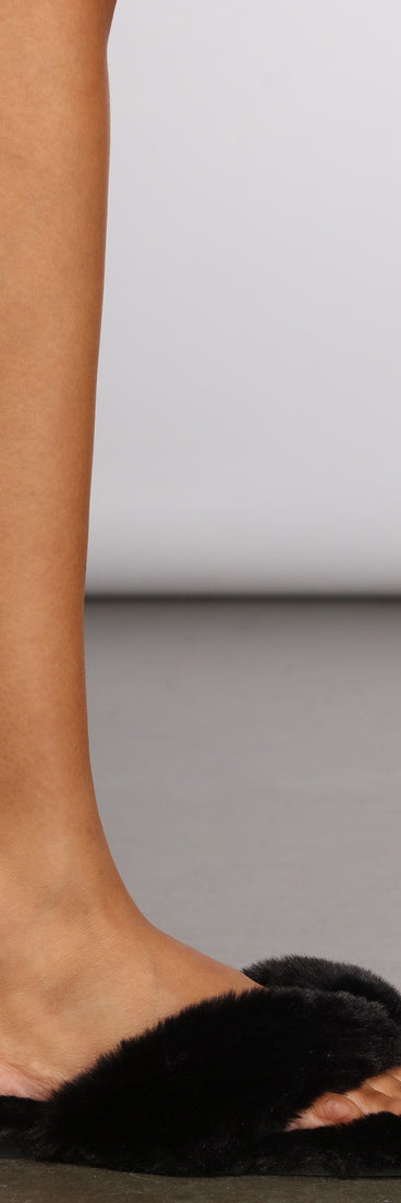 Basic Fuzzy Thong Strap Slippers are chic ladies' shoes to complete your best 2023 outfits. They come in a variety of trendy women's shoe styles like platforms and dressy low-heels, & are available in wide widths for better comfort.