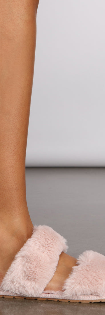 Faux Fur Double Band Slides are chic ladies' shoes to complete your best 2023 outfits. They come in a variety of trendy women's shoe styles like platforms and dressy low-heels, & are available in wide widths for better comfort.