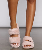Faux Fur Double Band Slides are chic ladies' shoes to complete your best 2023 outfits. They come in a variety of trendy women's shoe styles like platforms and dressy low-heels, & are available in wide widths for better comfort.